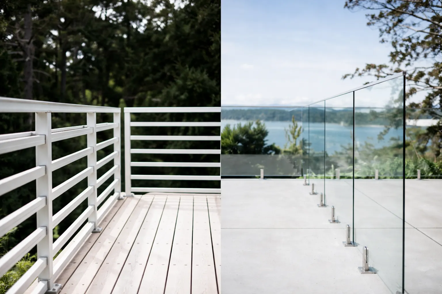 Aluminum vs. Glass Railings: Which View is Right for You?