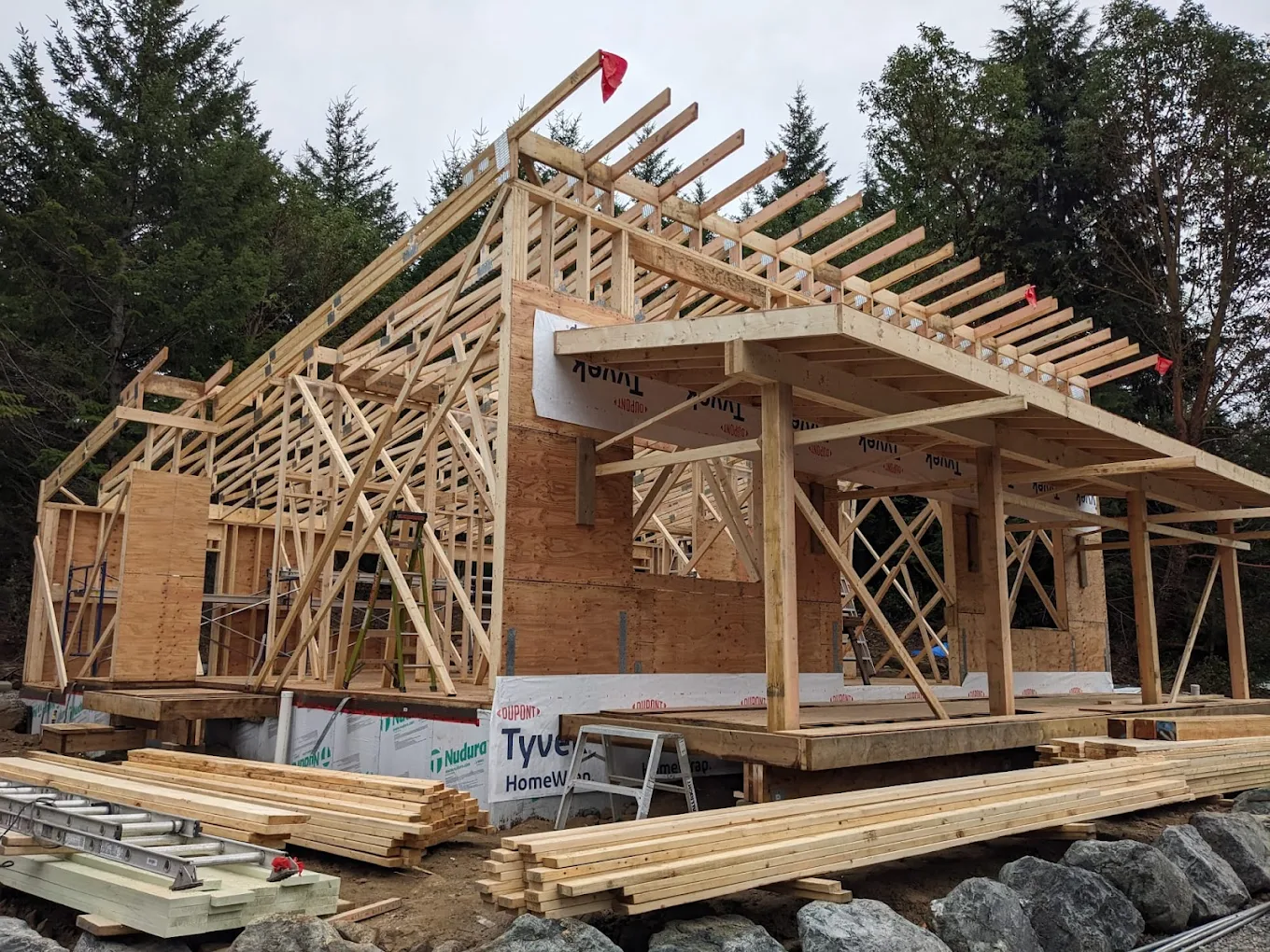 Custom Cedar Deck Construction Vancouver Island
